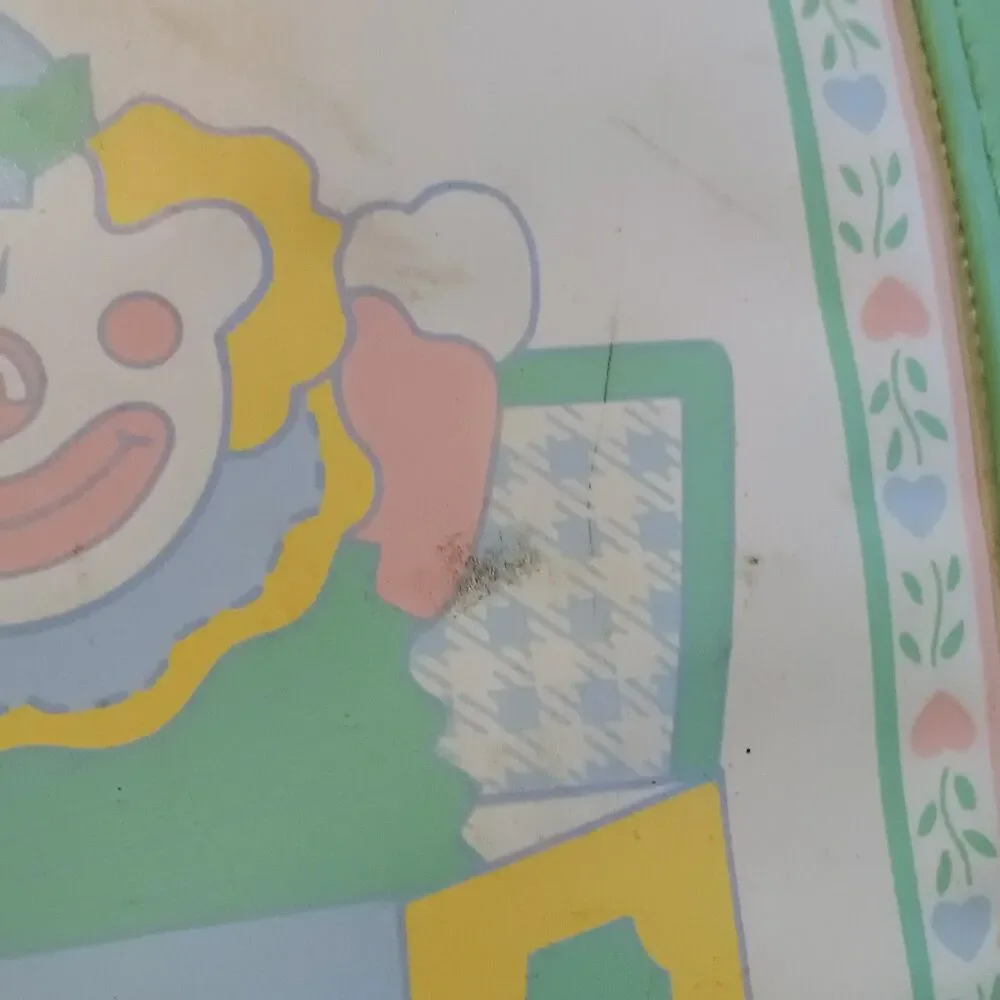 Vintage Baby Boom Pastel Toys Vinyl Diaper Bag Tote-90s-Still In Diapers